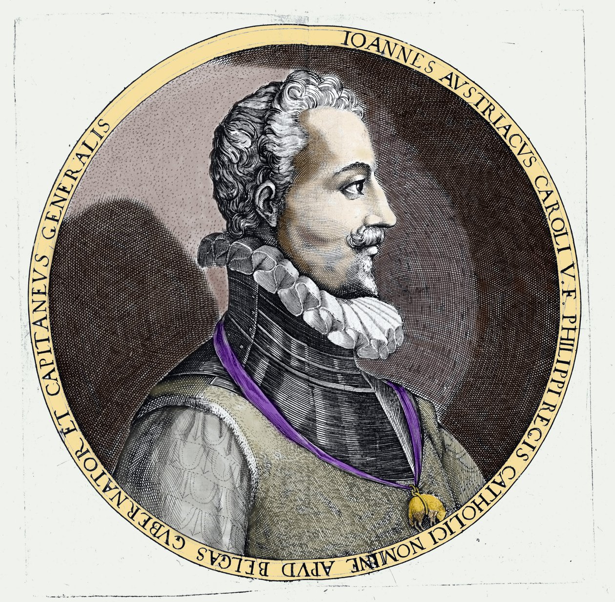 صورة دون جوان النمساوي (1547-1578) ، الابن غير الشرعي لتشارلز الخامس (1500 - 1558). نقش بواسطة فنان غير معروف
