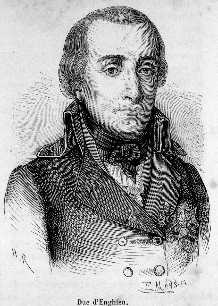 صورة لدوق لويس أنطوان هنري دي بوربون دوق إنجين (1772-1804) ، أمير فرنسي ، أطلق عليه بونابرت النار في 21 مارس 1804. بواسطة فنان غير معروف