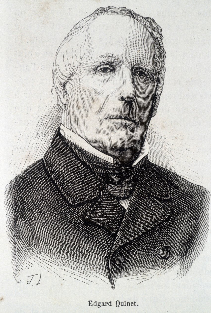 صورة لإدغار (إدجارد) كوينيت ، مؤرخ فرنسي (1803-1875) بواسطة فنان غير معروف