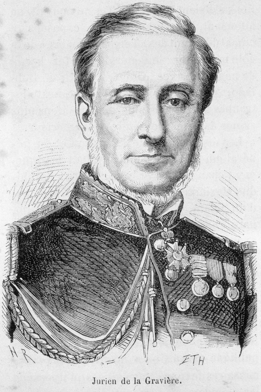 صورة إدموند جوريان دي لا جرافير (1812-1892) ، أميرال فرنسي. بواسطة فنان غير معروف