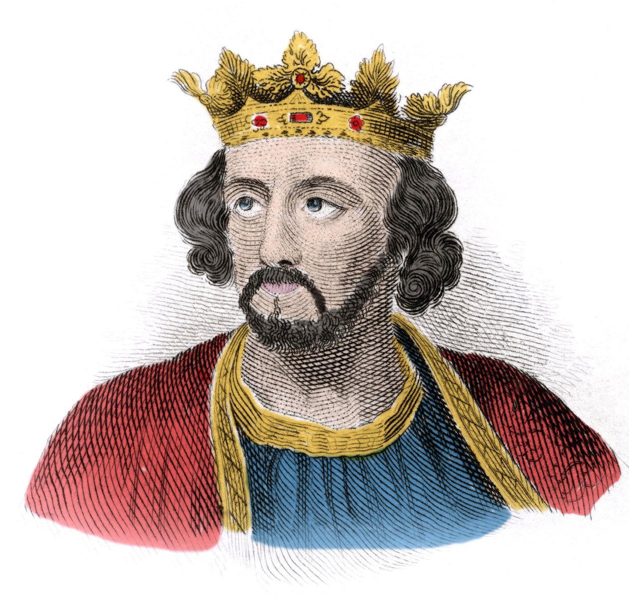 صورة لإدوارد الأول ملك إنجلترا (1239-1307) ، ملك إنجلترا (إدوارد الأول). نقش القرن التاسع عشر. بواسطة فنان غير معروف
