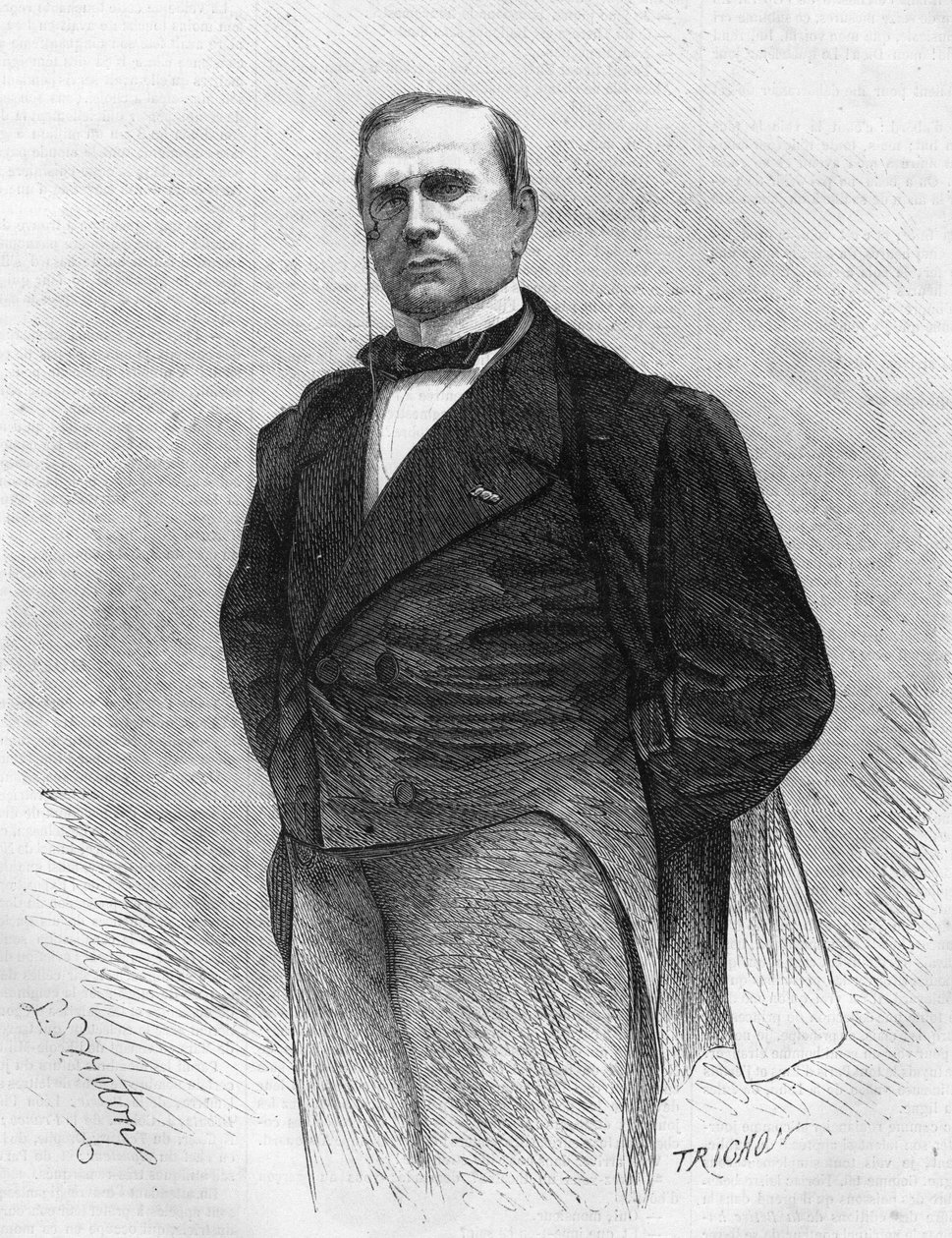 صورة لإميل دي جيراردين (1806-1881) ، دعاية وسياسي فرنسي ، مؤسس الصحافة الحديثة. بواسطة فنان غير معروف