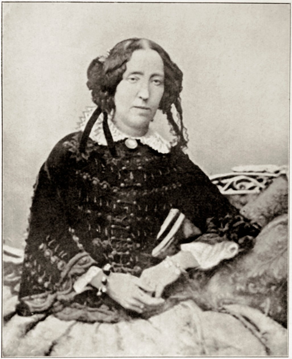 صورة إيما روبرتس ، مخطوبة للوطني الإيطالي جوزيبي غاريبالدي (1807-1882) لبضعة أشهر. من صورة. مجموعة خاصة بواسطة فنان غير معروف