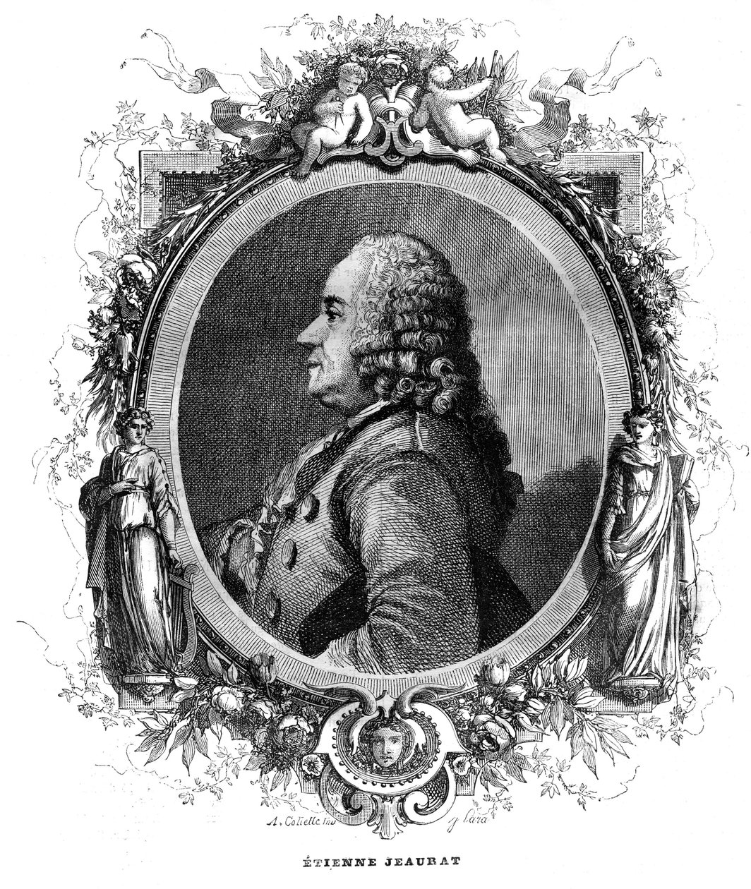 صورة لإتيان جورات (1699-1789) رسام ورسام كاريكاتير فرنسي. بواسطة فنان غير معروف