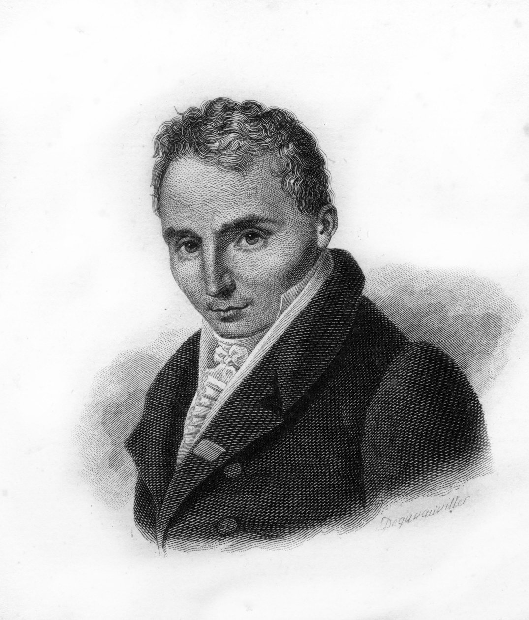 صورة لفرديناند هيرولد (1791-1833) ، ملحن فرنسي - نقش من القرن التاسع عشر بواسطة فنان غير معروف