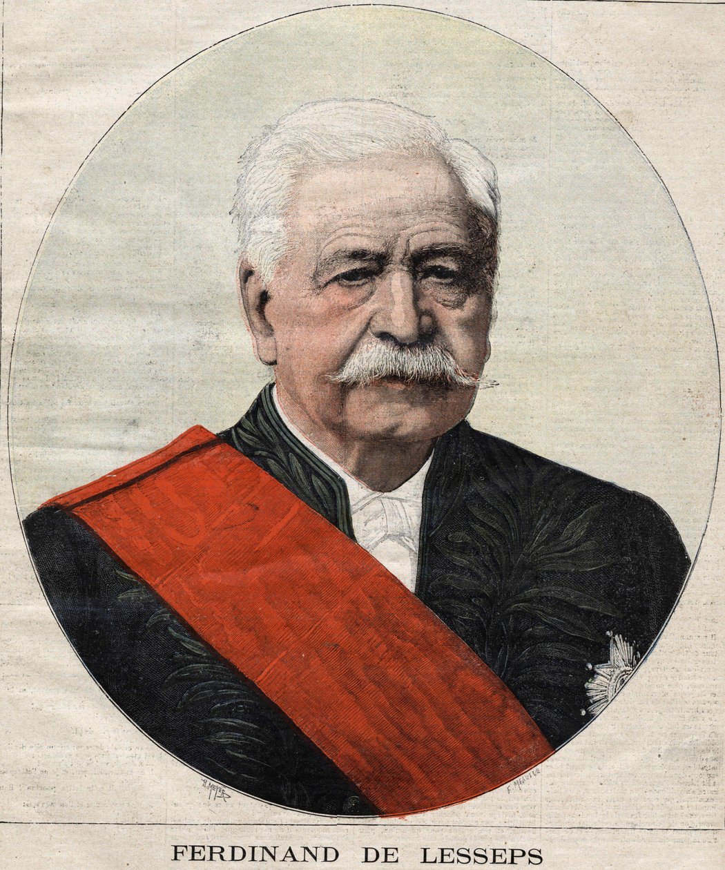صورة لفرديناند دي ليسبس (1805-1894) ، دبلوماسي ومسؤول فرنسي. بواسطة فنان غير معروف