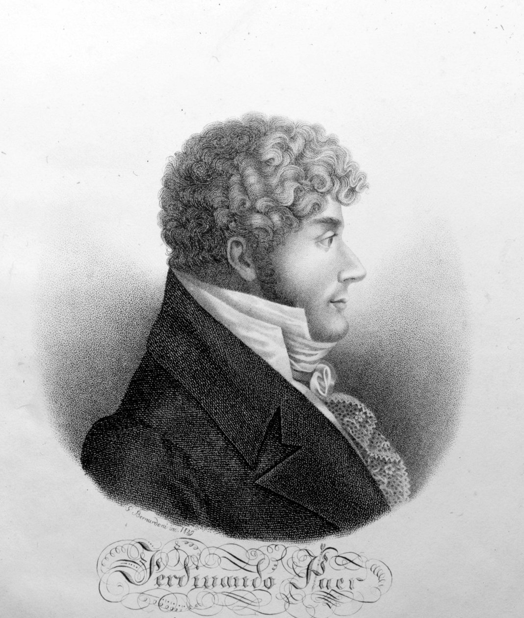 صورة لفرديناندو بيير الملحن الإيطالي (1771-1839). بواسطة فنان غير معروف
