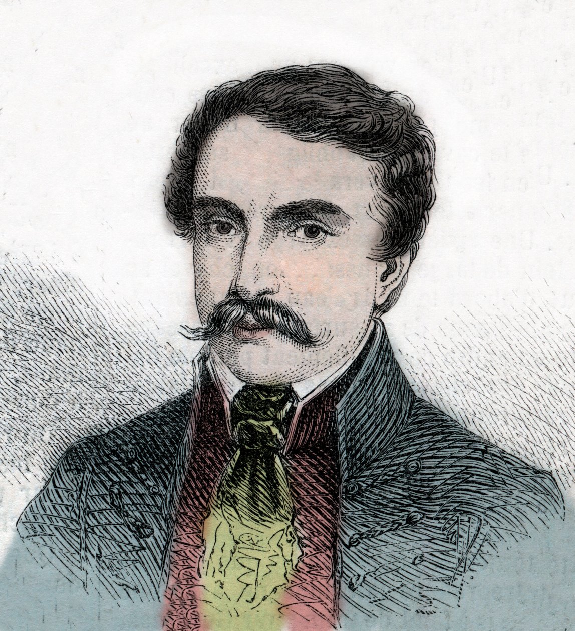 صورة شخصية لفيرينك ديك (1803-1876) ، سياسي مجري - نقش من "العالم المصور" بواسطة فنان غير معروف