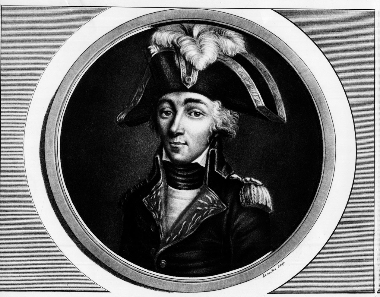 صورة لفرانسوا هانريوت (1761-1794) ، الثورة الفرنسية - نقش في "" مجموعة كاملة من اللوحات التاريخية للثورة الفرنسية ، في ثلاثة مجلدات "" "1804 بواسطة فنان غير معروف