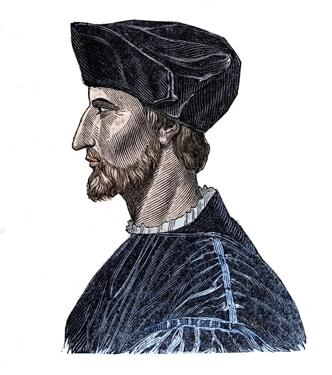 صورة شخصية للطبيب والكاتب الفرنسي فرانسوا رابليه (1494-1553). بواسطة فنان غير معروف