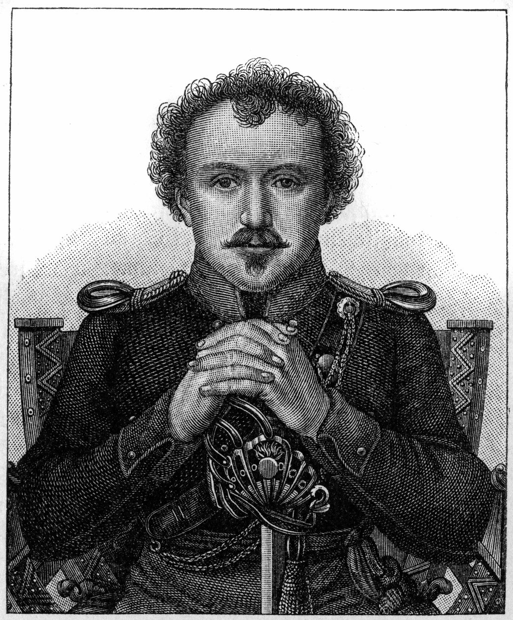 صورة شخصية لفريدريك هاينريش كارل دي لا موت ، البارون فوك المعروف باسم لا موت-فوك (1777-1843) كاتب رومانسي ألماني. بواسطة فنان غير معروف