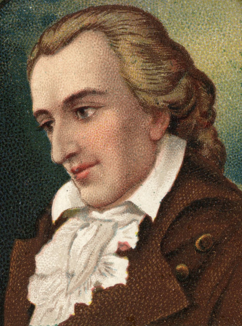 صورة لشاعر وكاتب ألماني فريدريش شيلر (1759-1805). بواسطة فنان غير معروف