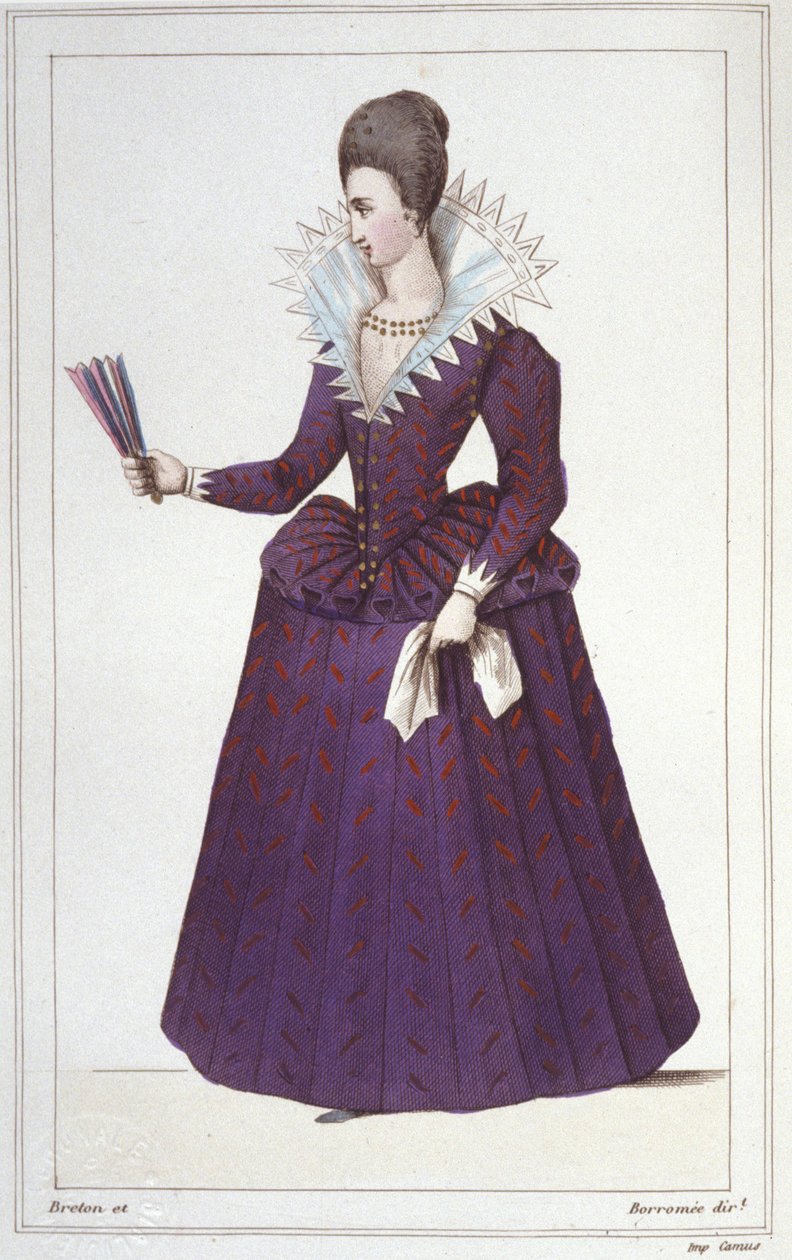 صورة غابرييل ديستريس (1573-1599) ، عشيقة هنري الرابع (1553 - 1610) محفورة بحلول عام 1830 بواسطة فنان غير معروف