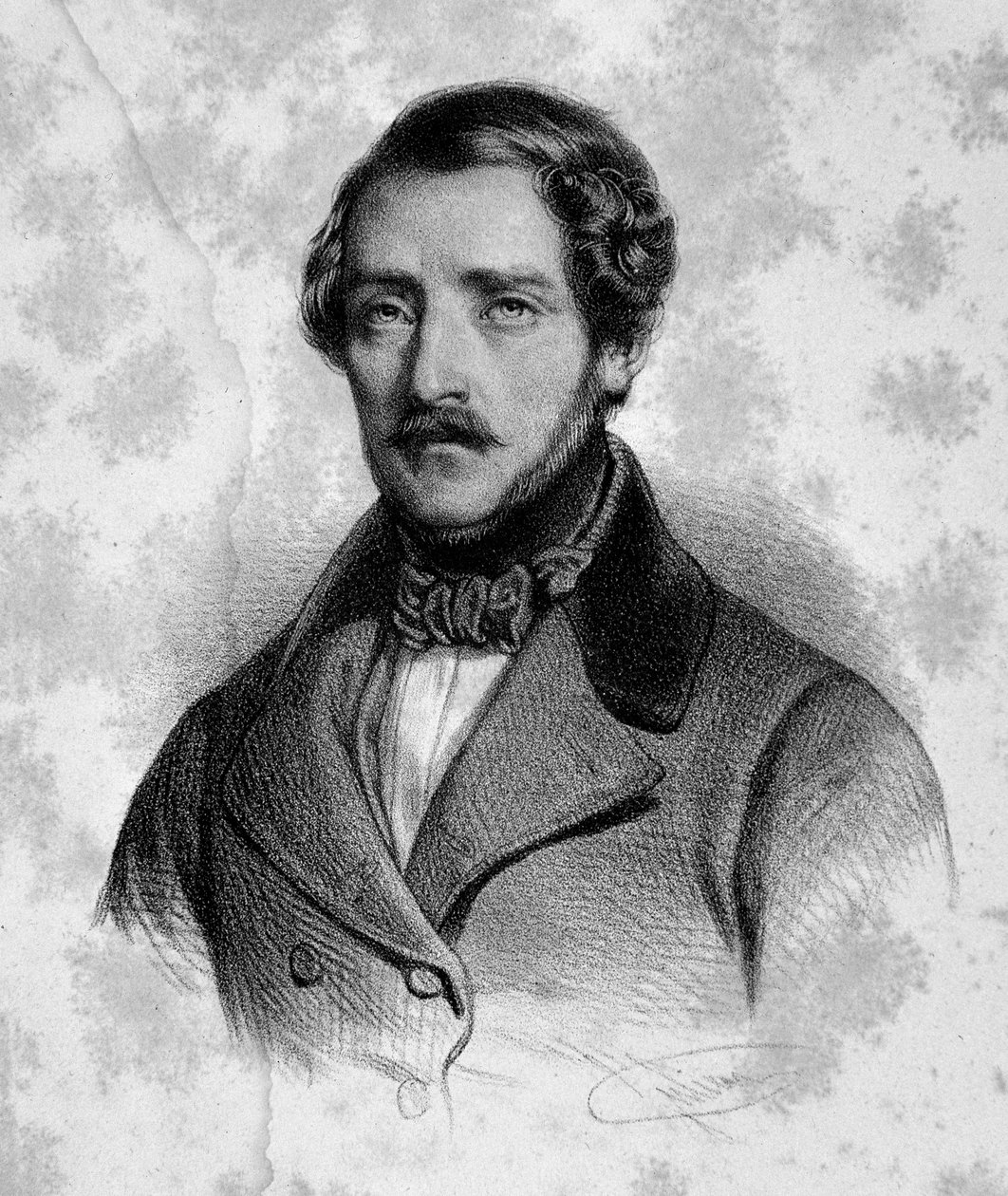 صورة لغايتانو دونيزيتي (1797-1848) الملحن الإيطالي في القرن التاسع عشر. ميلان ، مكتبة المعهد الموسيقي بواسطة فنان غير معروف