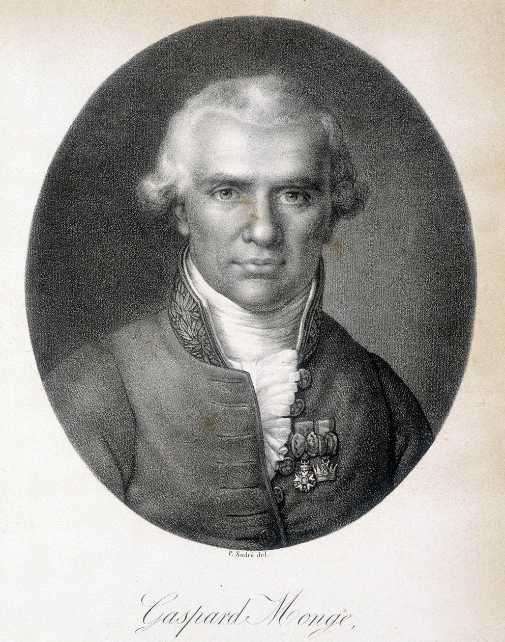 صورة لغاسبار مونج ، كونت دي بيلوس (1746-1818) ، عالم رياضيات فرنسي - نقش بواسطة فنان غير معروف