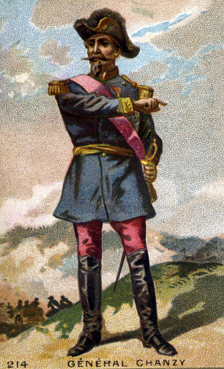 صورة للجنرال تشانزي (1823 - 1883) الطباعة الحجرية الملونة في أواخر القرن التاسع عشر. بواسطة فنان غير معروف