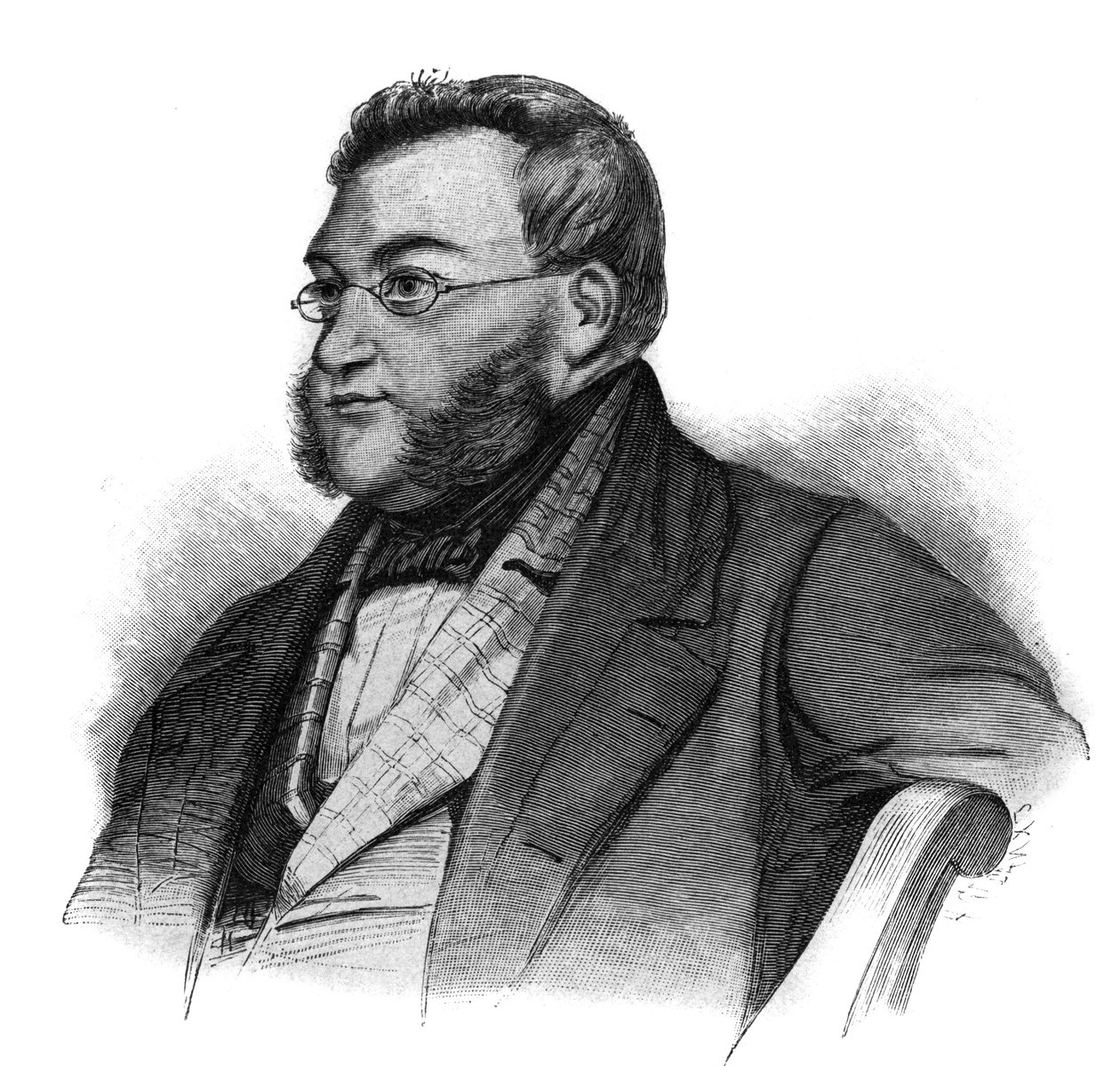 صورة لجورج فون فينك ، سياسي بروسي - جورج فون فينك (1811-1875) ، إداري ، سياسي ومالك أرض بروسي - نقش أواخر القرن التاسع عشر بواسطة فنان غير معروف