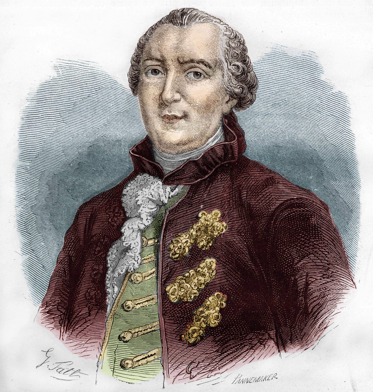صورة لجورج لويس بوفون (1707-1788) ، عالم الطبيعة والكاتب الفرنسي. بواسطة فنان غير معروف