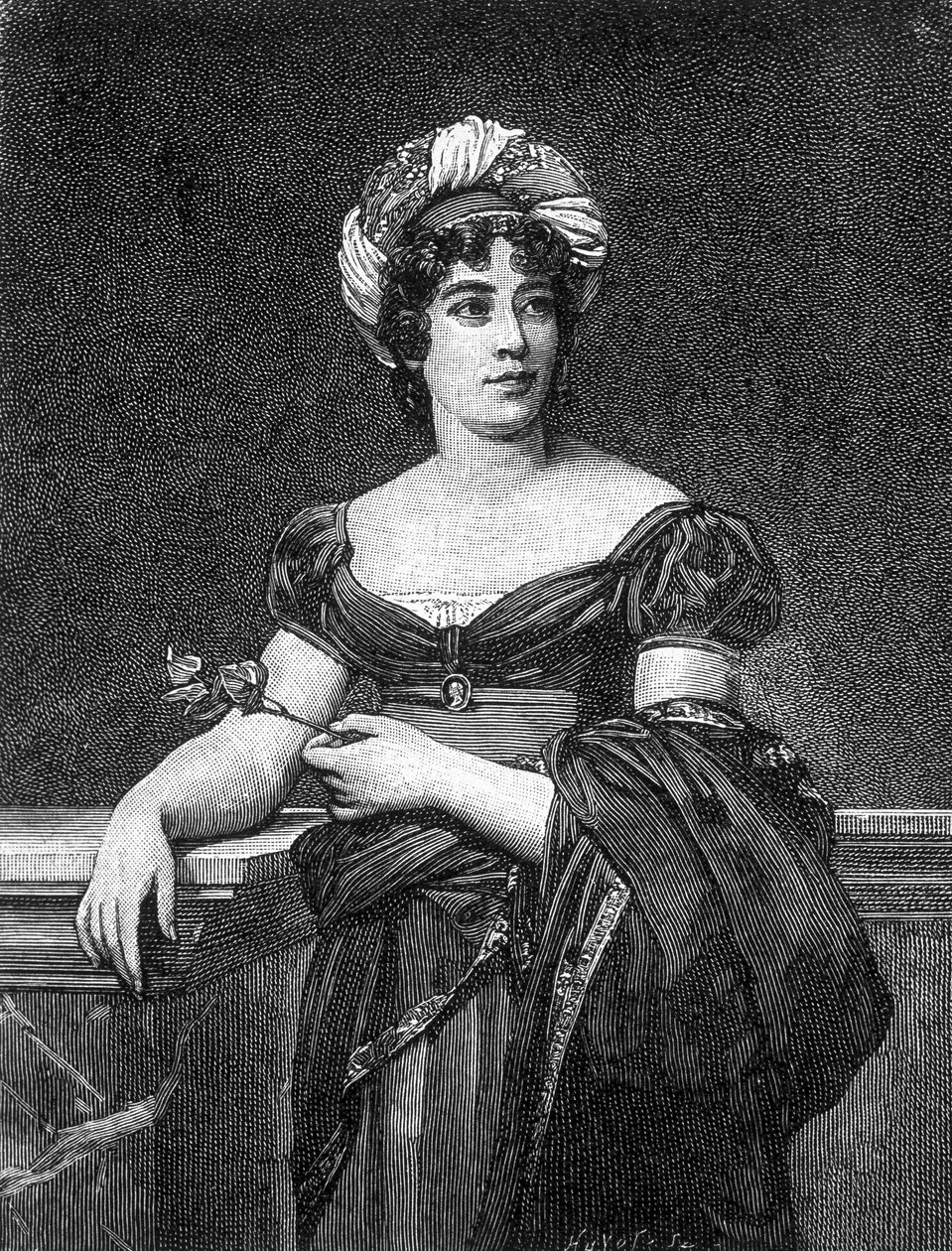 صورة لجيرمين نيكر ، بارونة ستايل هولشتاين ، المعروفة باسم مدام دي ستال (1766-1817) ، كاتبة فرنسية. بواسطة فنان غير معروف
