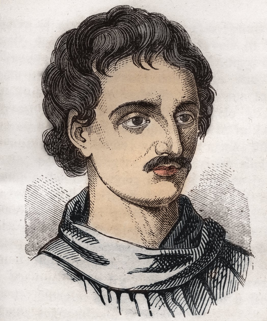 صورة لجيوردانو برونو (1548-1600) راهب إيطالي دومينيكي وفيلسوف وعالم رياضيات وشاعر ومنجم. بواسطة فنان غير معروف