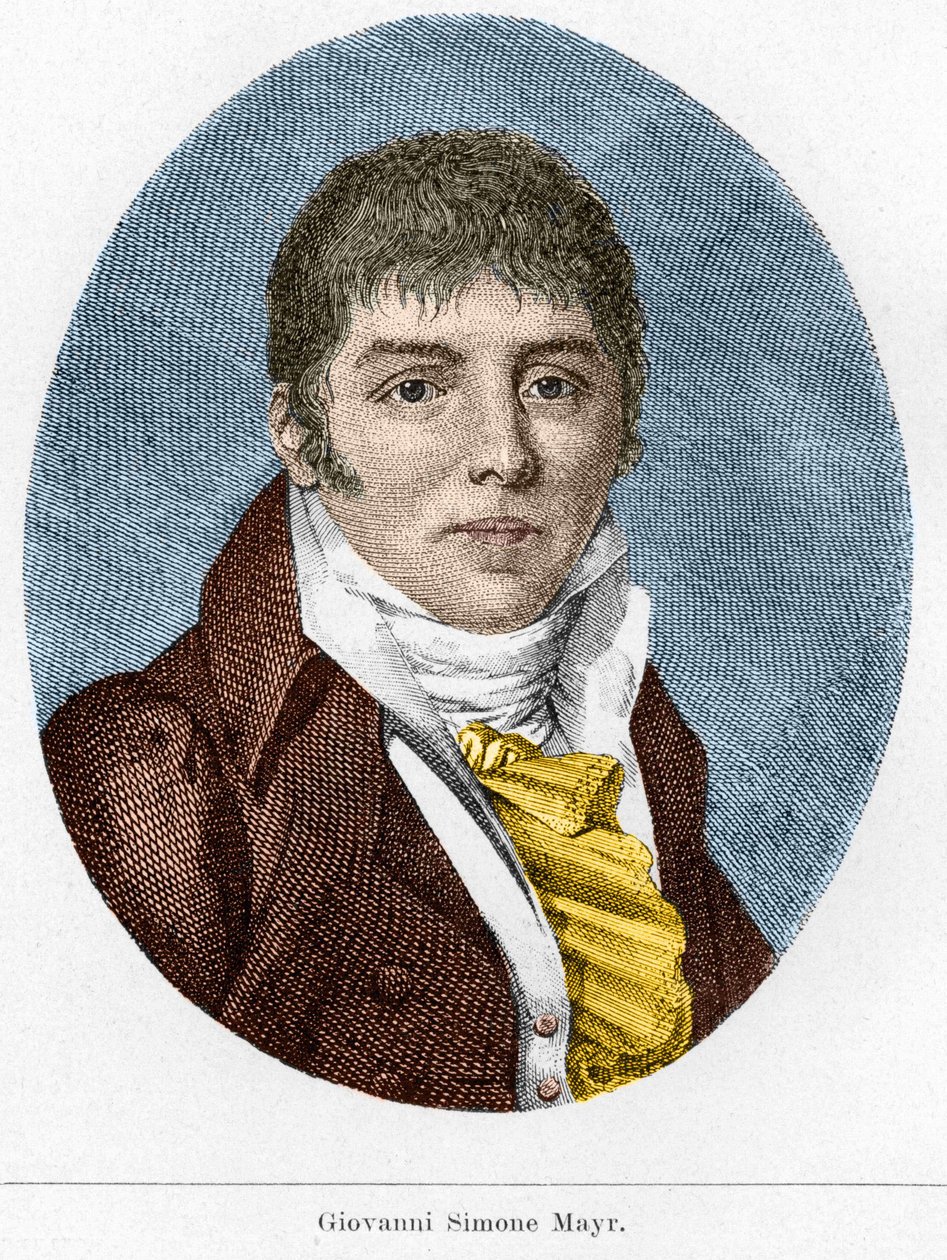 صورة جيوفاني سيموني ماير (يوهان سيمون ماير) ، الملحن الإيطالي (1763-1845) بواسطة فنان غير معروف