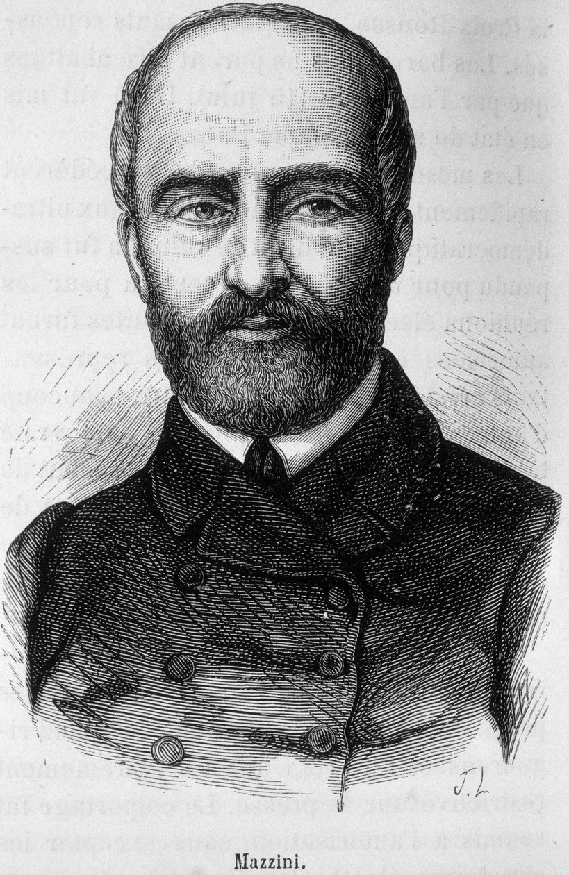 صورة جوزيبي مازيني ، وطني وثوري إيطالي (1805 أو 1808-1872) بواسطة فنان غير معروف