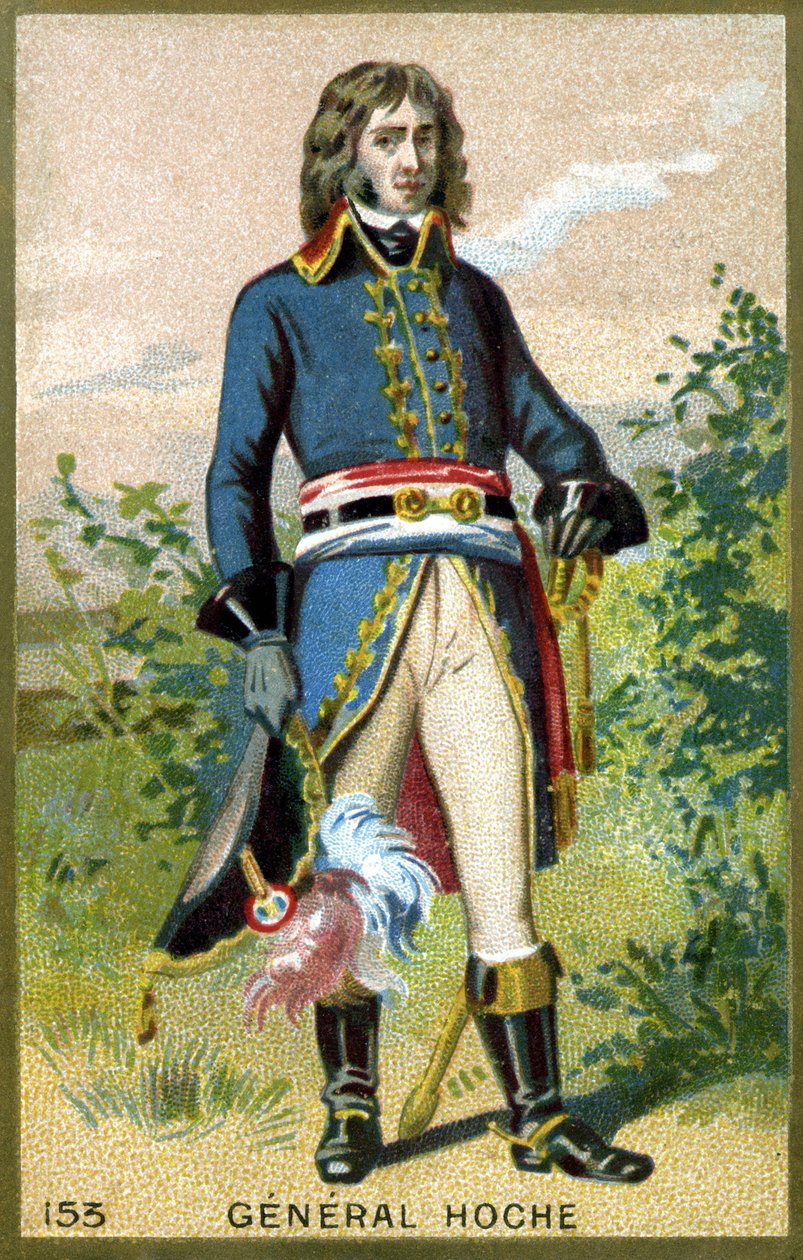 صورة لجنرال هوش (1768 - 1797). الطباعة الحجرية الملونة في أواخر القرن التاسع عشر. بواسطة فنان غير معروف