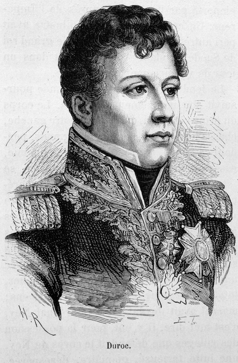 صورة لجيرو كريستوف ميشيل دوروك (1772-1813). نقش نهاية القرن التاسع عشر في "هيستوار دو فرانس" له. مارتن. بواسطة فنان غير معروف