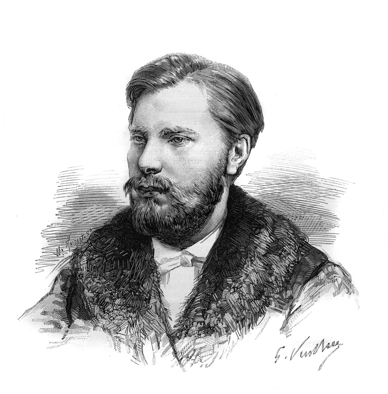 صورة لغيوم ألكسندر (غيوم ألكسندر) أمير أورانج الذي توفي عام 1884. نقش في "" لوموند إليستري "" بواسطة فنان غير معروف