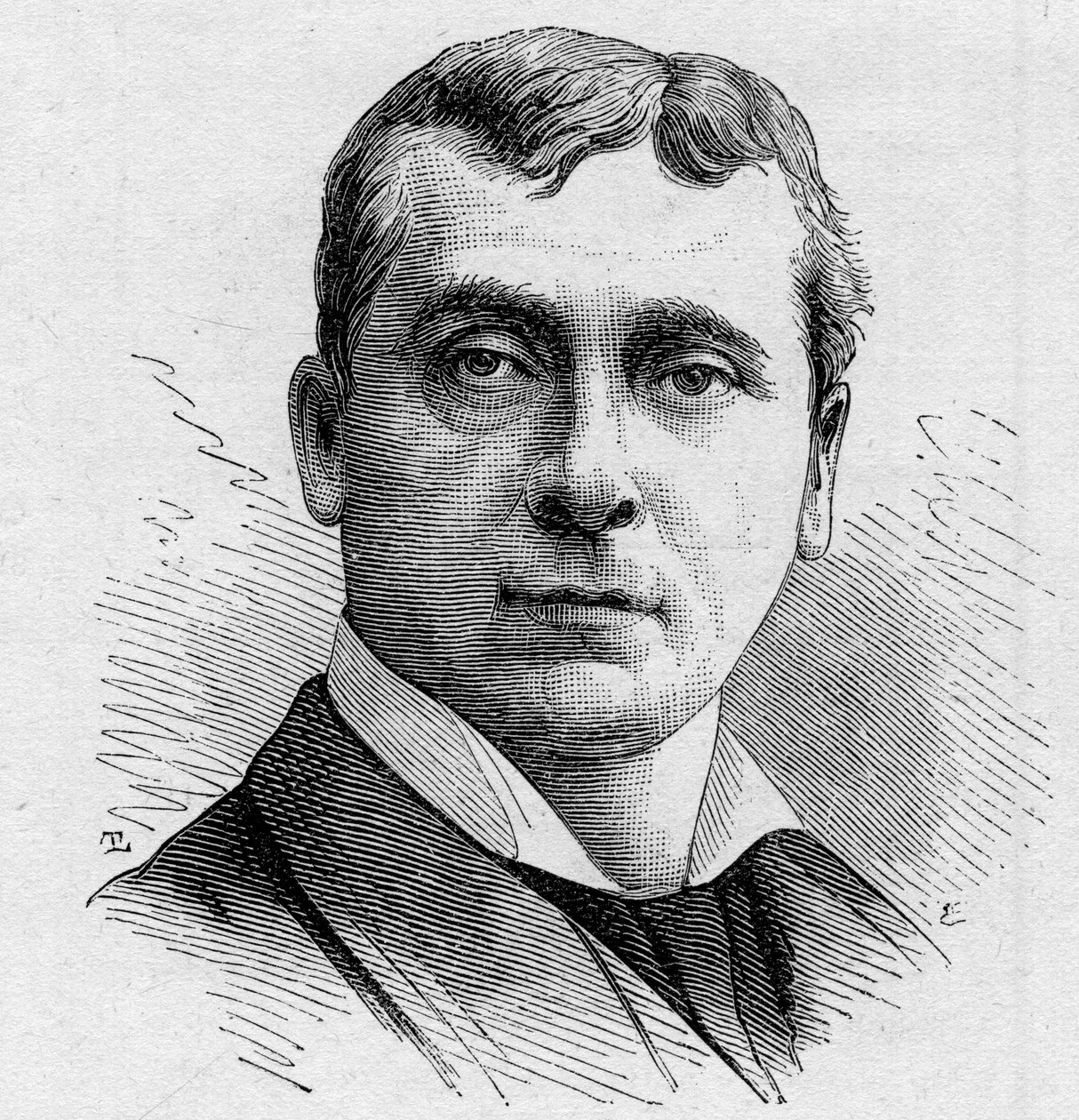 صورة لجوستاف وورمز (مواليد 1836) ، الممثل الكوميدي الفرنسي ، عضو الكوميديا الفرنسية من 1858 إلى 1900. نقش في "" Le Monde Illustré "" رقم 1168 بتاريخ 16 أغسطس 1879. بواسطة فنان غير معروف