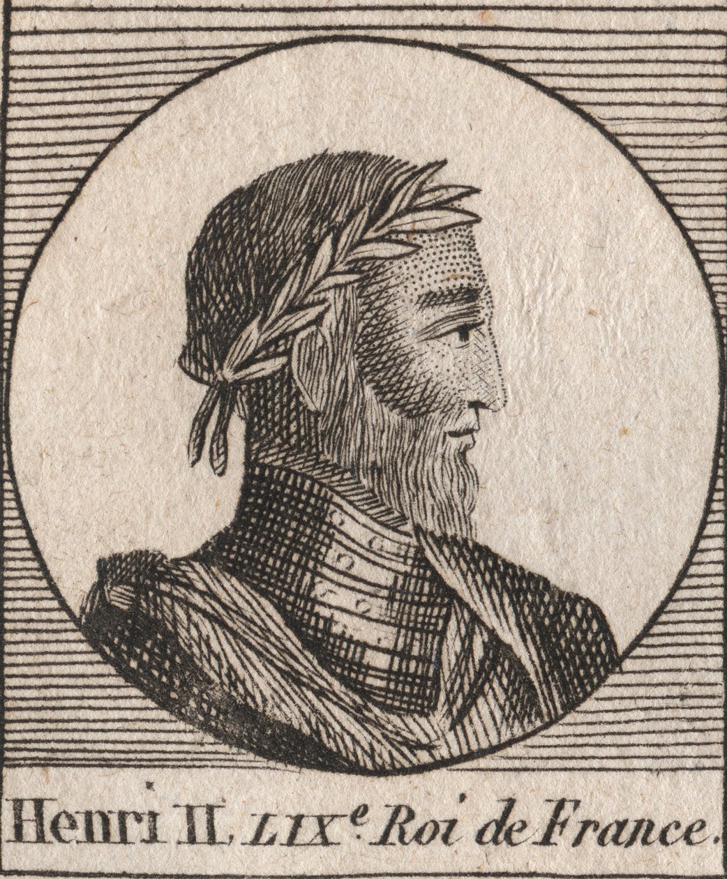 صورة هنري الثاني (1519-1559) ملك فرنسا - هنري الثاني (1519-59) ، ملك فرنسا - نقش من "Instruction sur l'Histoire de France" "لتشارلز كونستانت لو تيلير 1821 بواسطة فنان غير معروف