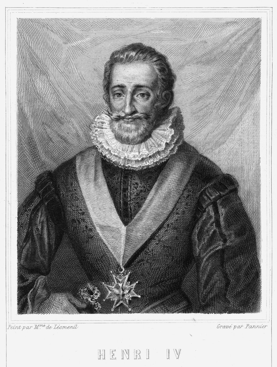 صورة لهنري الرابع (1553 - 1610) ، ملك فرنسا - في "Histoire des Français" للافالي ، نقش ، بدون تاريخ. بواسطة فنان غير معروف
