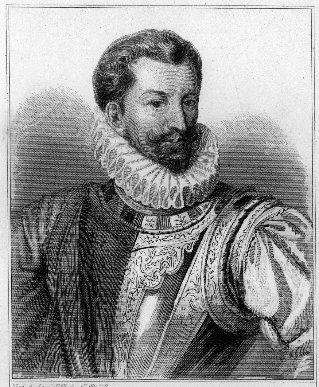صورة لهنري الأول من لورين ، دوق جوي الثالث ، dit le Balafré (1550 - 1588) - في "Histoire des Français" بواسطة Lavallée ، نقش ، بدون تاريخ. بواسطة فنان غير معروف