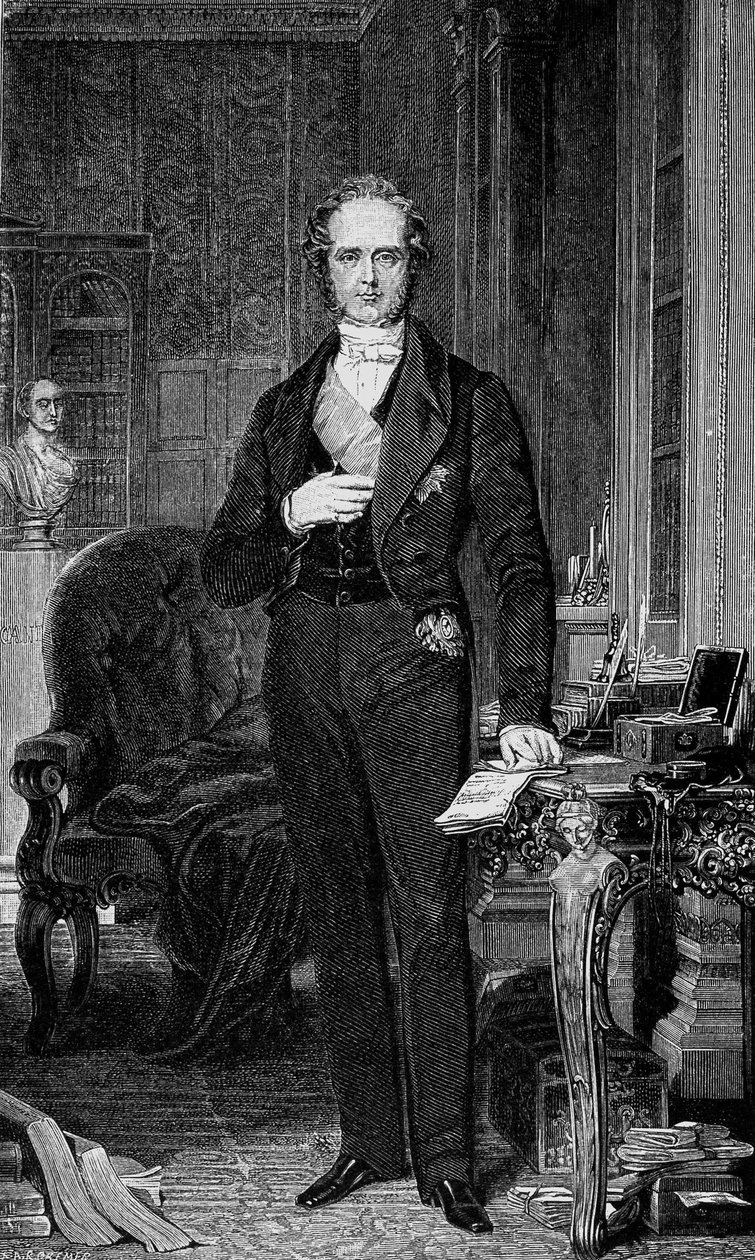 صورة لهنري تمبل ، سياسي بريطاني فيكونت بالمرستون الثالث (1784 - 1865) بواسطة فنان غير معروف