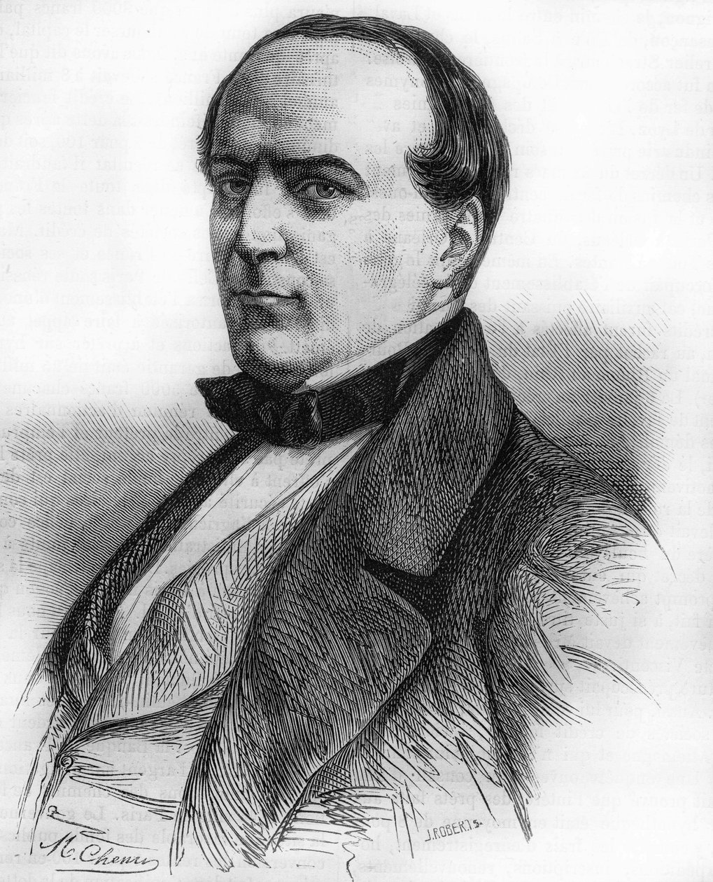 بورتريه هيبوليت فورتول (1811-1856). وزير البحرية ووزير التعليمات العامة. نقش من عام 1866. بواسطة فنان غير معروف