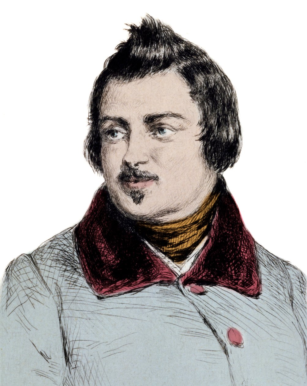 بورتريه أونوريه دي بلزاك (1799-1850) نقش الكاتب الإنجليزي بواسطة فنان غير معروف