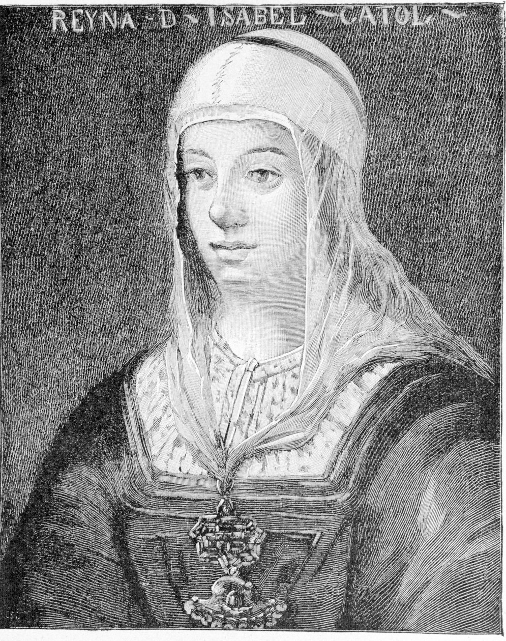 صورة لإيزابيلا الأولى الكاثوليكية (1451-1504) ، ملكة قشتالة. بواسطة فنان غير معروف