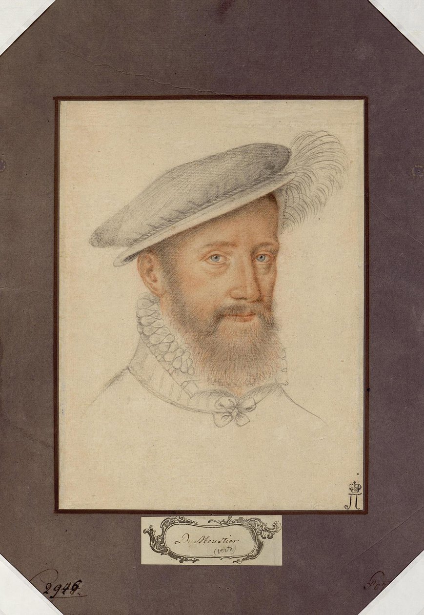 صورة جاك دالبون ، سينيور دو سانت أندريه (1505-1562) ، مارشال فرنسا ، مجهول. طباشير أسود ومتفائل على ورق مقاس: 27.1 × 20 ج. 1560 ، متحف الإرميتاج ، سانت بطرسبرغ بواسطة فنان غير معروف