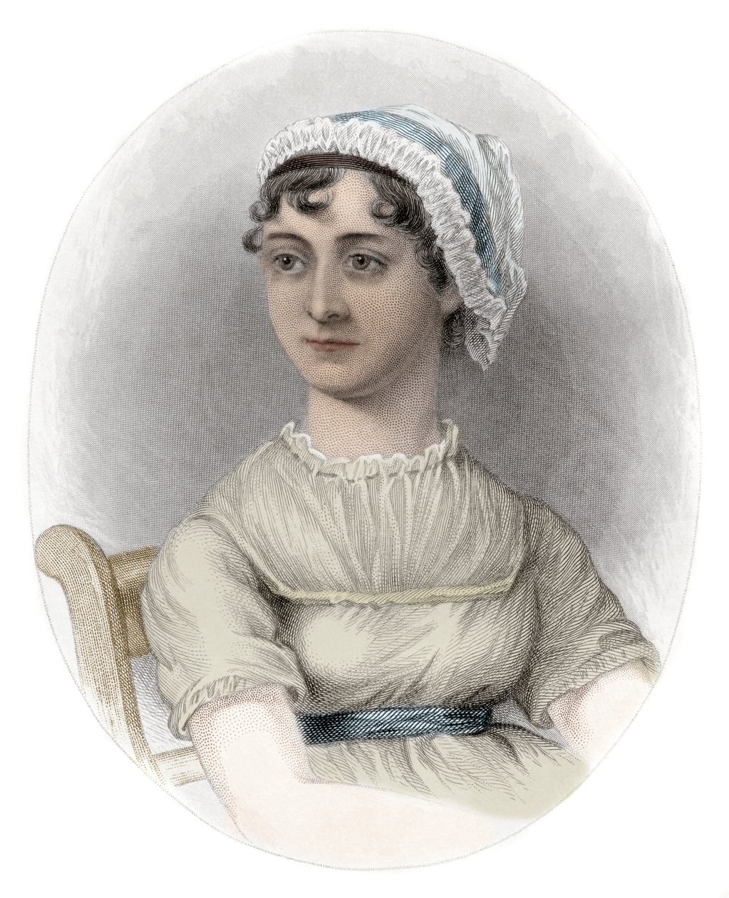 صورة لجين أوستن (1775-1817) - صورة للكاتب الإنجليزي جين أوستن (1775-1817) بواسطة فنان غير معروف