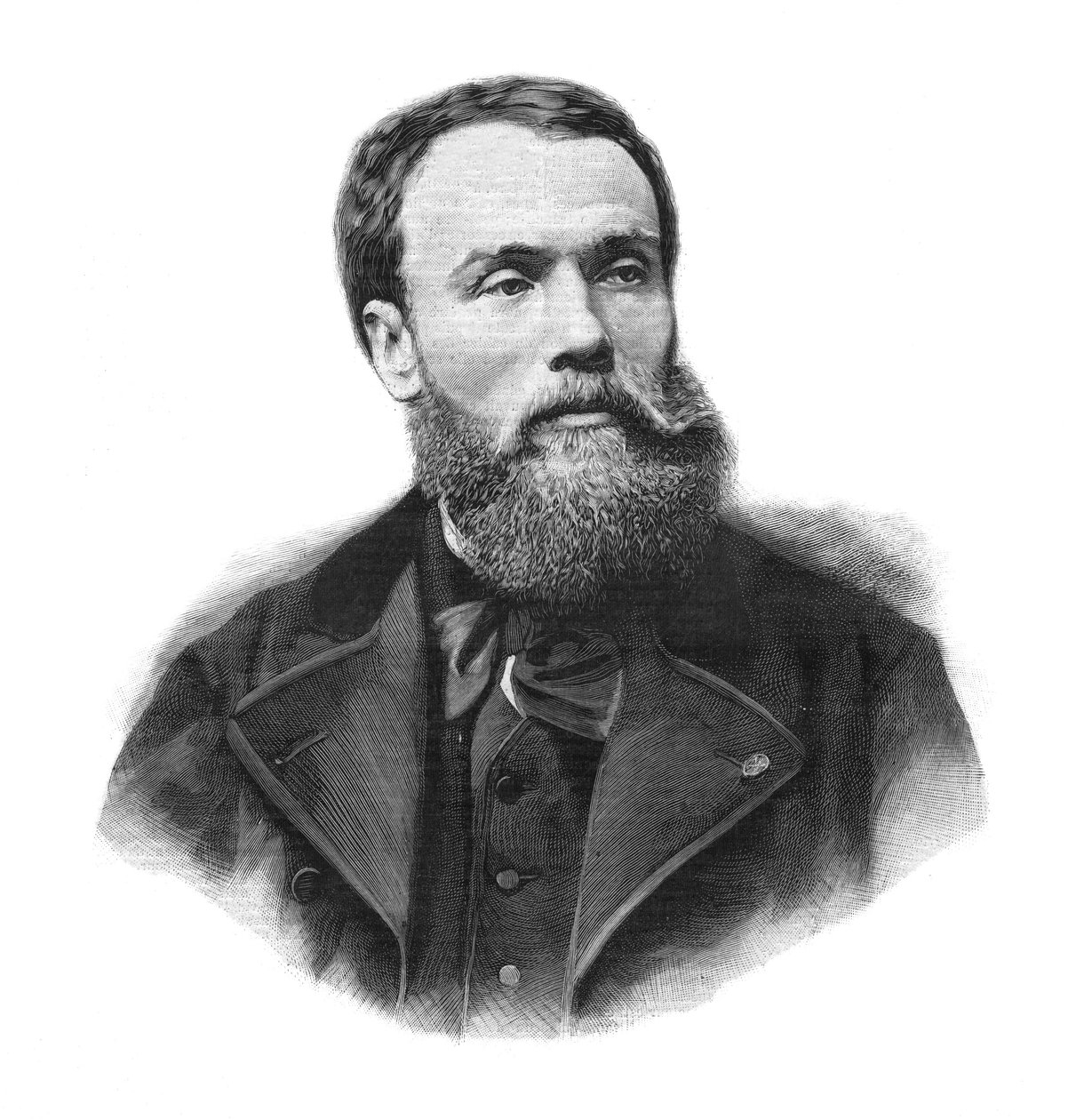 صورة جان بول (جان بول) لورينز (1838-1921) رسام ونحات فرنسي - نقش عام 1891 بواسطة فنان غير معروف
