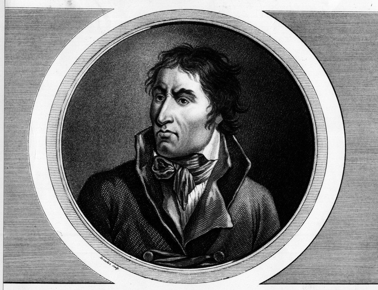 صورة جان بابتيست كارير (1756 - 1794) ، سياسي فرنسي. نقش في "" مجموعة كاملة من اللوحات التاريخية للثورة الفرنسية ، في ثلاثة مجلدات. "" 1804. بواسطة فنان غير معروف