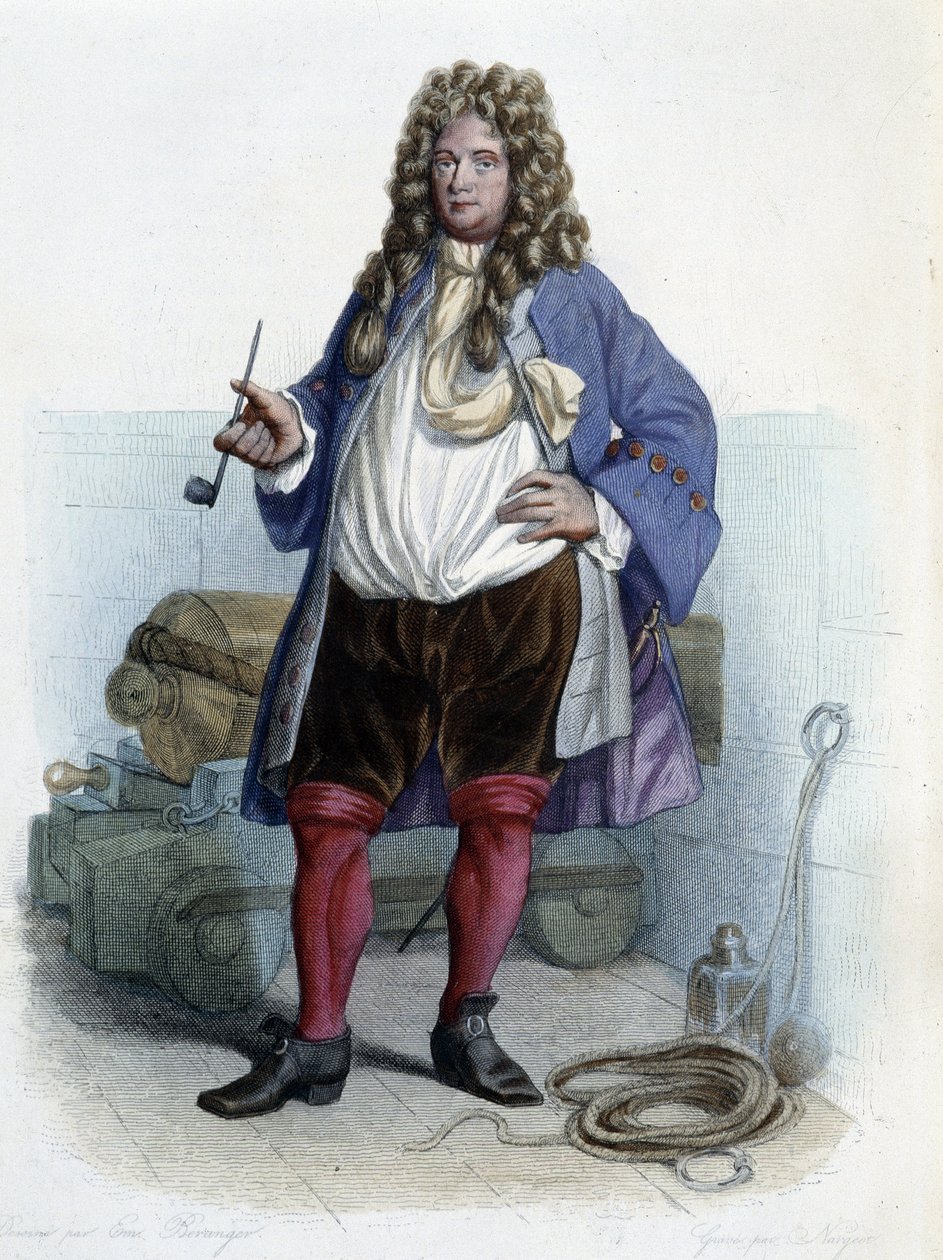 صورة جان بارت ، القرصان الفرنسي (1650-1702) - في "" Le Plutarque francais "، بقلم مينشيت بواسطة فنان غير معروف