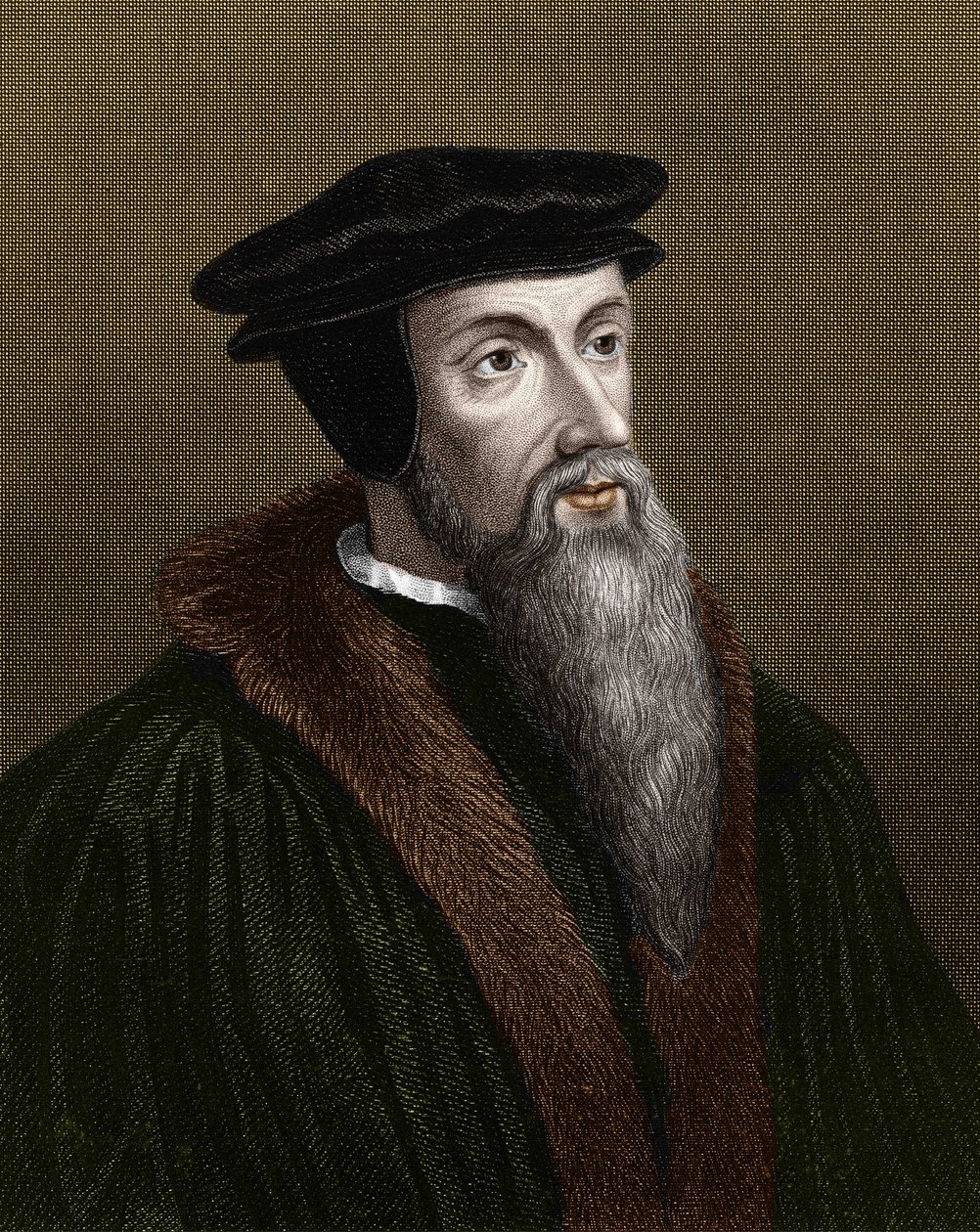 صورة جان كالفين (1509-1564) ، مصلح وكاتب ديني فرنسي. بواسطة فنان غير معروف