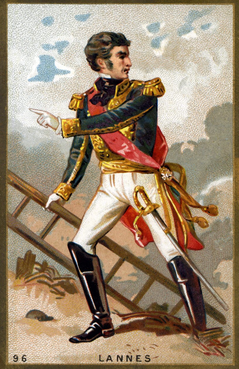 صورة جان لانز ، دوق مونتيبيلو (1769-1809) مارشال فرنسا. الطباعة الحجرية الملونة في القرن التاسع عشر. بواسطة فنان غير معروف