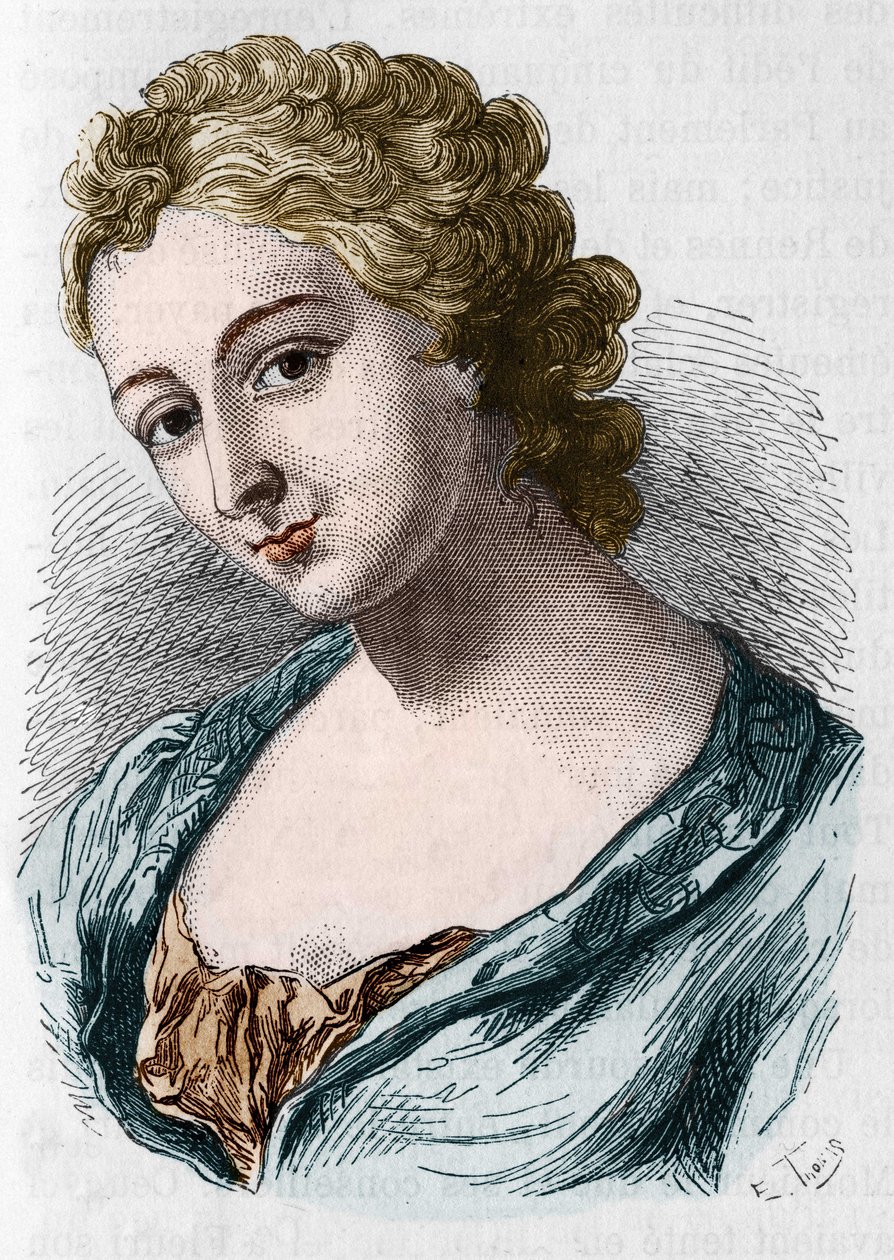 صورة لجين أغنيس بيرثيلو دي بليمونت المعروفة باسم مدام لا ماركيز دي برو (1698-1727). بواسطة فنان غير معروف
