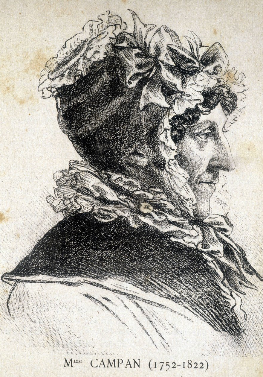 صورة لجين لويز هنرييت جينست ، مدام كامبان (1752 - 1822) ، معلمة فرنسية - في "" المعاصرون "، في أواخر القرن التاسع عشر. بواسطة فنان غير معروف