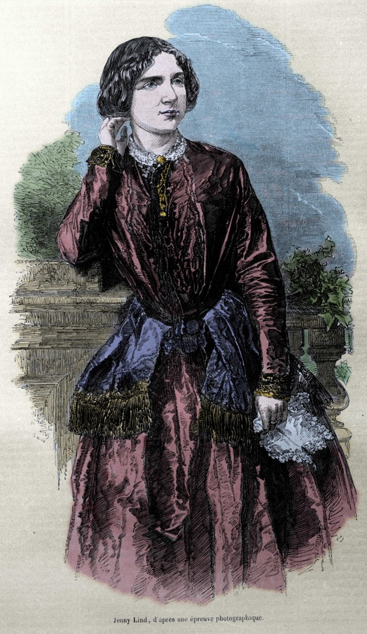 صورة لجيني ليند (1820-1887) ، مغنية سويدية. بواسطة فنان غير معروف