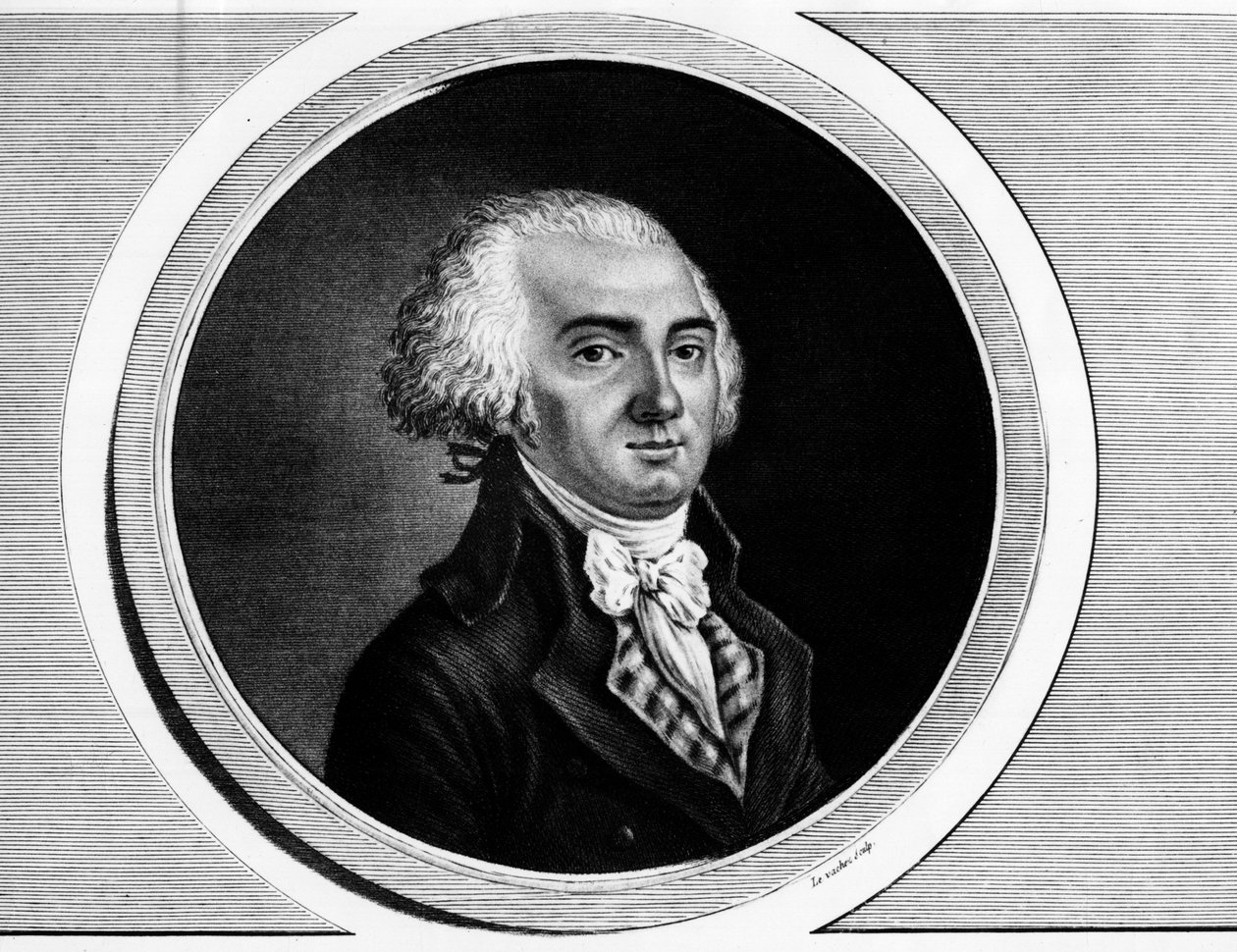 صورة جيروم بيتيون دي فيلنوف (1759-1793) رئيس الاتفاقية وعضو الدول العامة. نقش في "" مجموعة كاملة من اللوحات التاريخية للثورة الفرنسية ، في ثلاثة مجلدات "" "1804. بواسطة فنان غير معروف