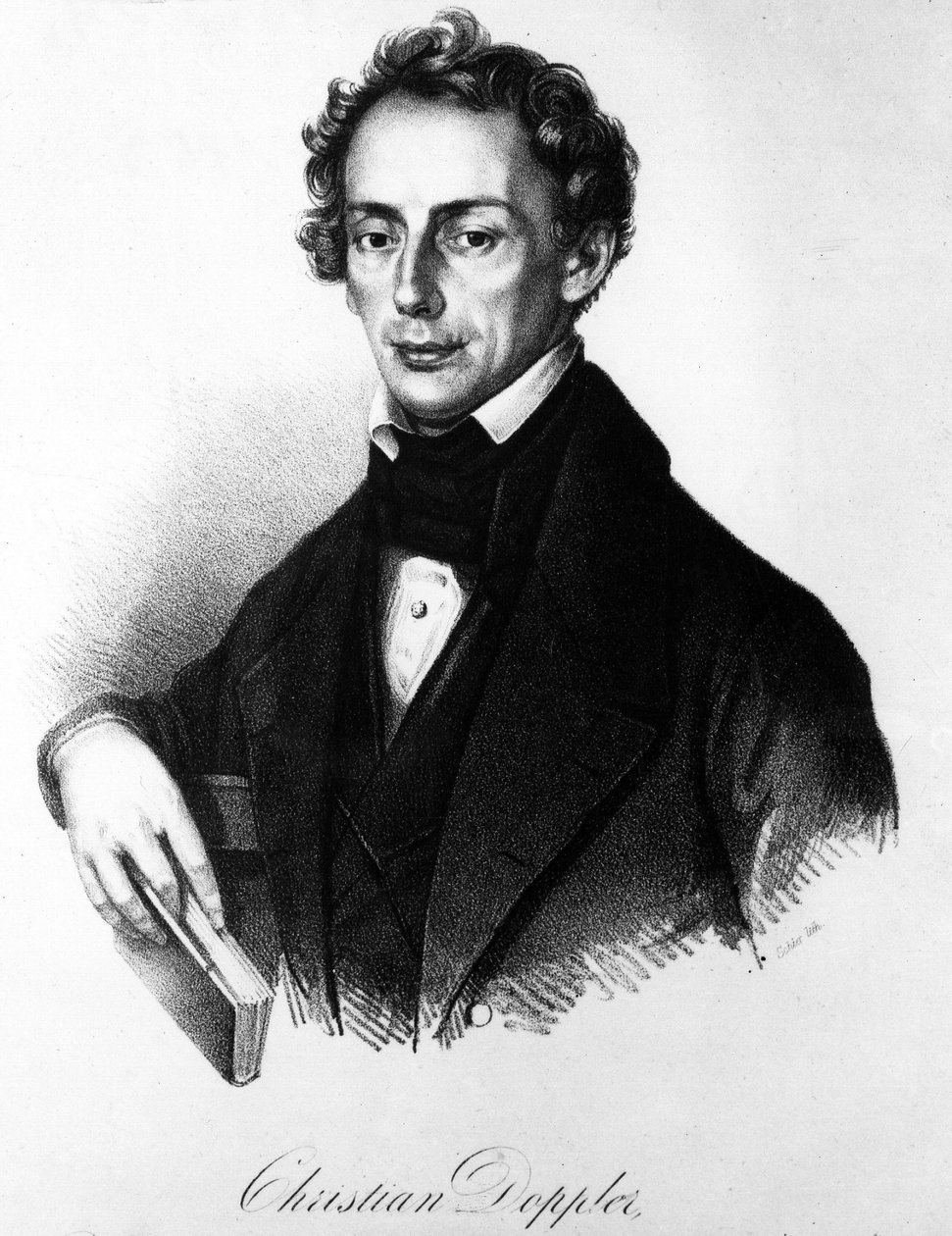 صورة يوهان كريستيان دوبلر (1803-1853) عالم فيزياء نمساوي. بواسطة فنان غير معروف