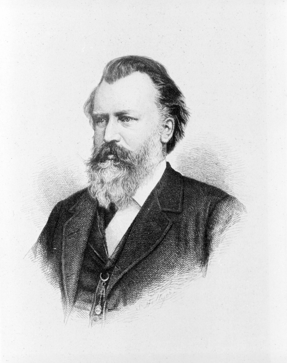 صورة يوهانس برامز (1833 - 1897). بواسطة فنان غير معروف